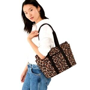 New Kate Spade Camden Spotted Leopard Medium Tote Brown Multi